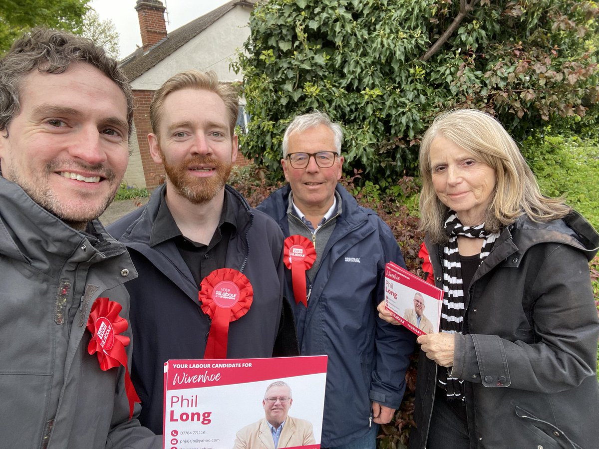Another great session in Wivenhoe ahead of the local and PCC elections with @AdamFoxUK. Lots of support for Labour and our candidate Phil Long