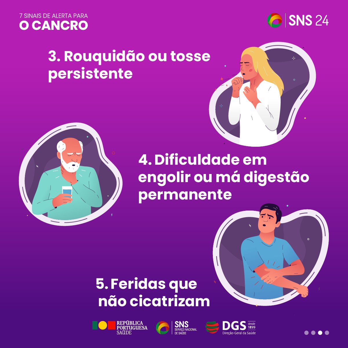 DGSaude's tweet photo. O cancro, muitas vezes, não manifesta quaisquer sinais ou sintomas até estar numa fase avançada. Por isso, é importante conhecermos o nosso corpo e analisarmos as suas modificações.

#DGS #SaúdePública #Saúde #Cancro https://t.co/rBy710Rg3E