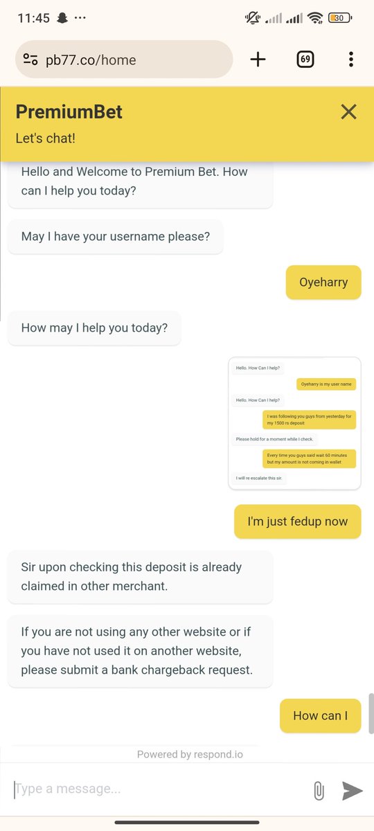 itsharry_11's tweet photo. What a service @PremiumBet77  and what a support 👎🏻guys be aware. https://t.co/dvfChO7tqP