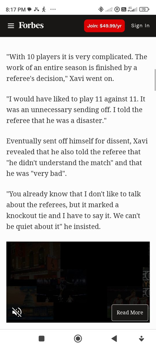 Xavi is 100% right. A game at this level should be decided by 11 against 11. Champions League football is not kid's league. Uefa, get better referees! #blaugrana #FCBarcelona #ChampionsLeague #xavi