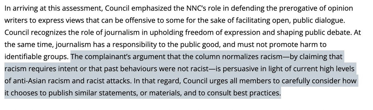 The article links to the NNC's complaint list. One of the complaints against The National Post on the list came from me: 2021-30: Rahman vs National Post - May 9, 2021

mediacouncil.ca/decisions/2021…

I am unsurprised by Roberts' position here.