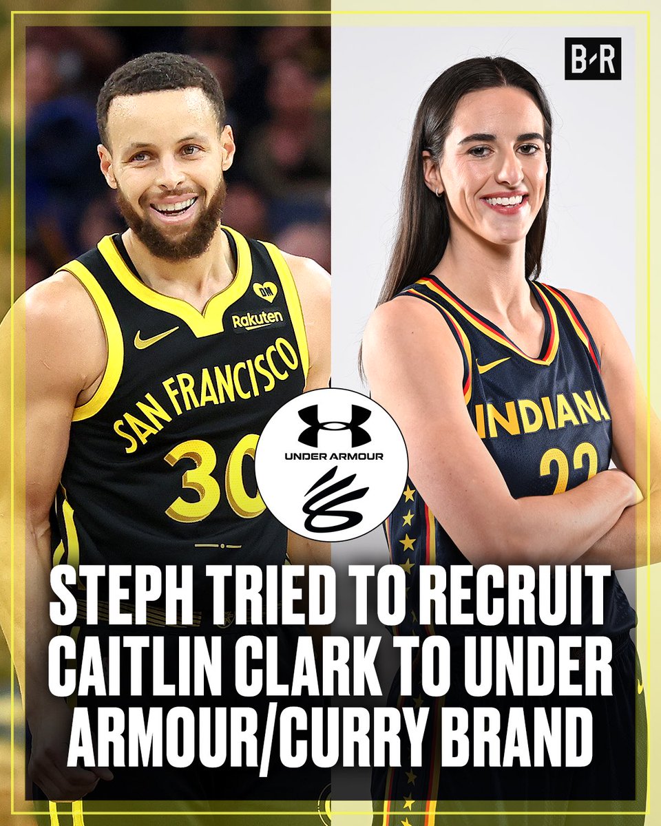 Steph Curry was involved in the Under Armour/Curry Brand pitch for Caitlin Clark, per @ShamsCharania 😳 There was a possibility that Clark could've been offered a dual deal that would’ve included endorsement from both Under Armour and Curry Brand