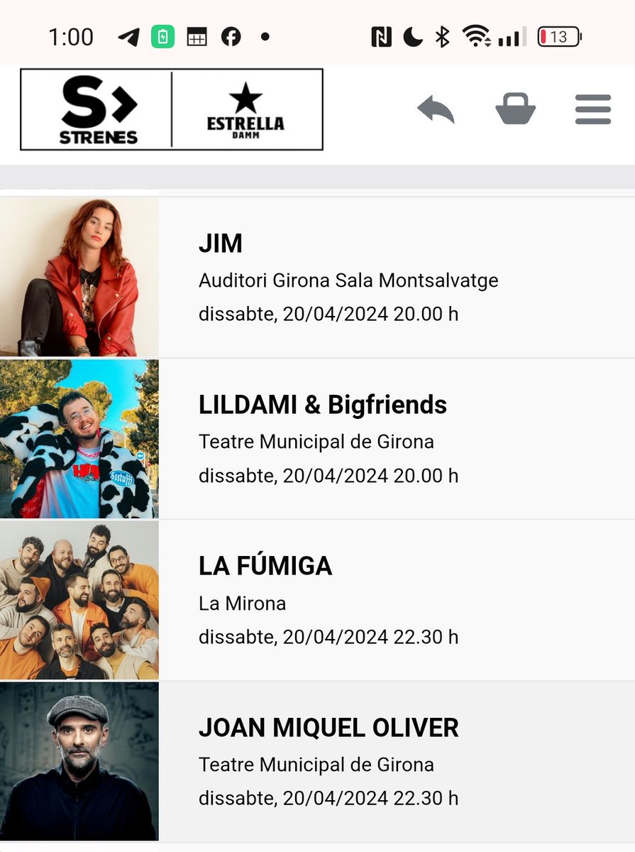 CompanyStas's tweet photo. @PepBotifarra @latrocamba @LaXeRanga @niussmusic @gertrudis @OquesGrasses 2/4 d'8hV @VaireOficial a Sabadell/salaVade

8hV 
~@el_Diluvi a BCN/@tradicionarius
~@TROBADORETS
a Estivella/c, de l'Horta
~@vicmoliner a Badalona/S Jeroni

@FestivalStrenes a Girona
8hV 
~Jim a l'auditori
~#Lildami al teatreMunicipal
2/4 d'11hN @JoanmiOliver
al teatreMunicipal https://t.co/fVNyjqhyR0