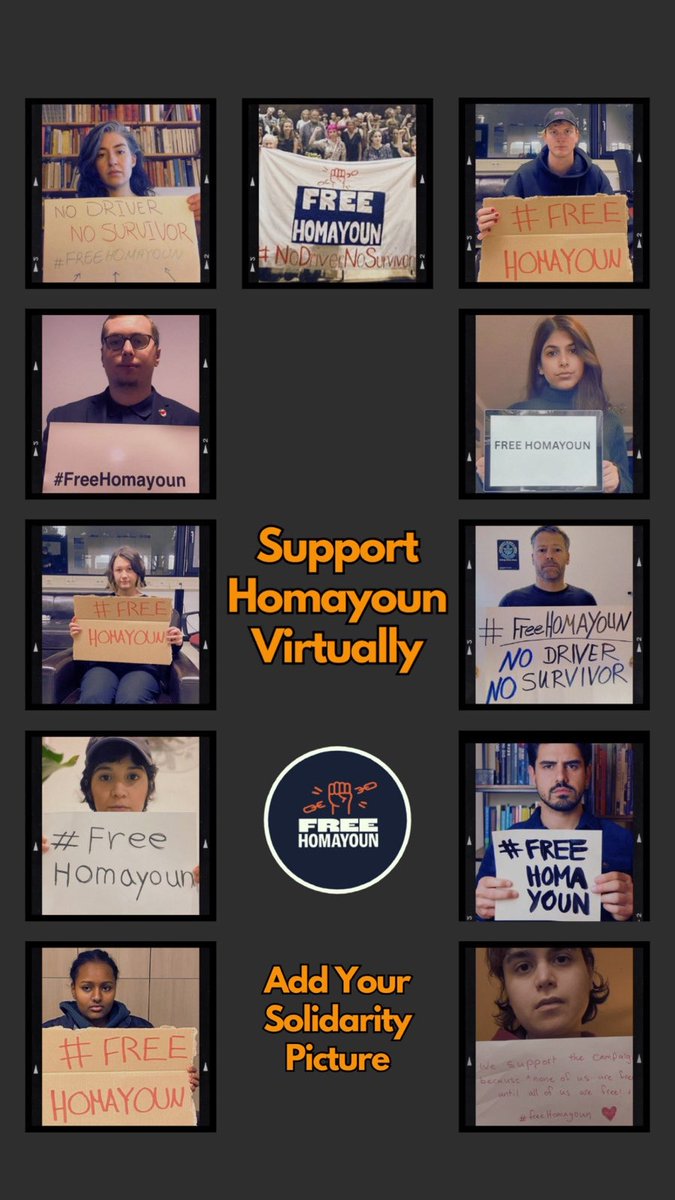 👉 Even if you can't be with Homayoun in #Thessaloniki, we know that support for him is valuable even if it comes virtually. 

⚡️Show your solidarity with Homayoun! Send us your picture now! #FreeHomayoun #solidarityandresistance