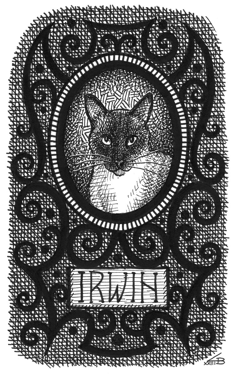 Irwin. ▪️ All pet portraits are 20% off through the end of the month. etsy.com/shop/LandisBla…