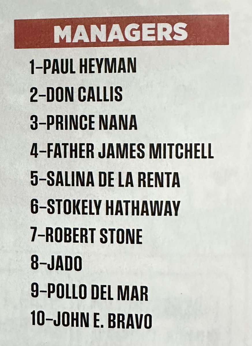 Pondering: “If I’m No. 9 in @OfficialPWI’s Top 10 Managers — & the only one not managing a client regularly on TV — does that make me the No. 1 manager in indie pro wrestling?!”