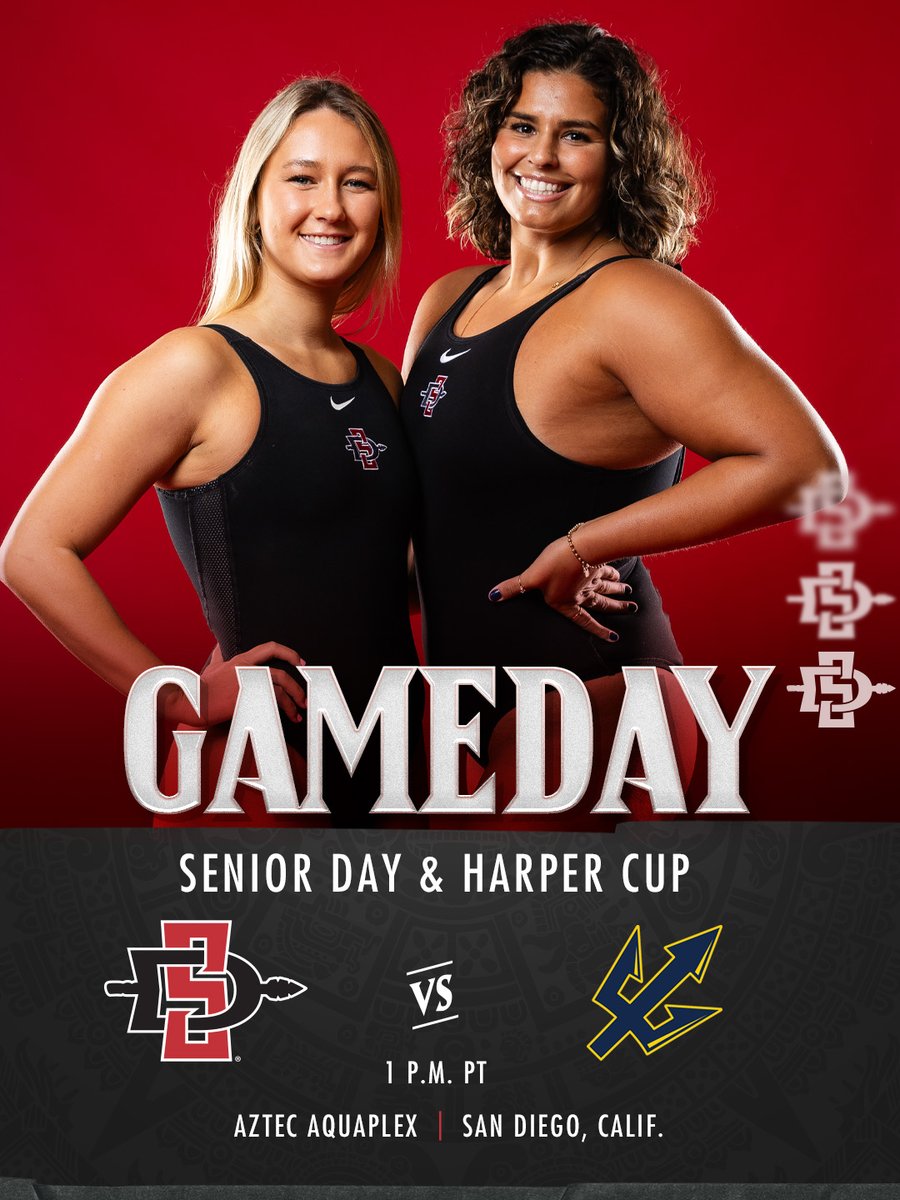 It's Senior Day & Harper Cup. Come on out as we honor Kendall & @_danni_is_me_ and take on UCSD at Aztec Aquaplex. #GoAztecs 📊bit.ly/4cUPG62