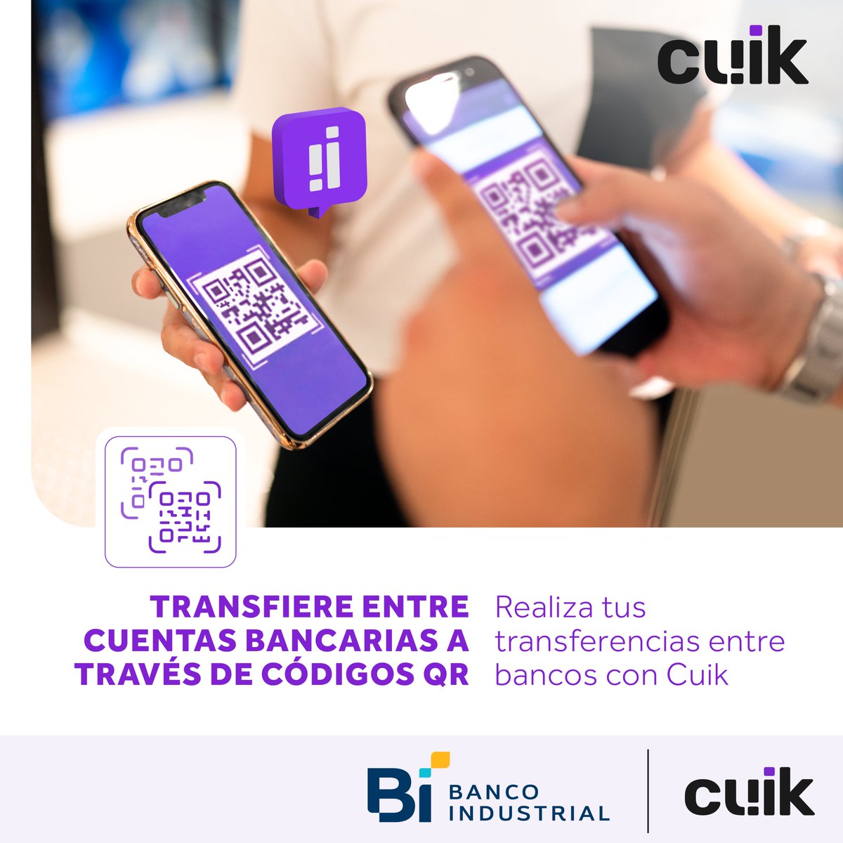 ¡Ahora podrás pagar entre bancos con Cuik! Ingresa a #BiEnLínea App y descubre la nueva forma de pagos QR. Conoce más aquí 👉 bi.gt/3UeV5Ob #CuikBi #JuntosSiempreHaciaAdelante