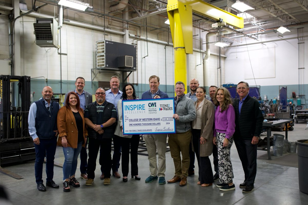 Very grateful for our Inspire Excellence Board led by our Chair <a href="/bryanmcmartin/">Bryan McMartin</a> 

This group has driven our Teens 2 Trades program forward and raised 100K to donate to <a href="/cwidaho/">College of Western Idaho</a> for scholarships in the trades!  

Big day! 🙏🏻🙏🏻🙏🏻