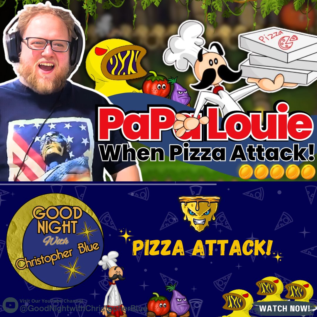 GoodNightwithCB's tweet photo. Join us on a cheesy adventure! Let's see if Louie can survive the pizza onslaught, or maybe we'll end up making the boss our new Papa! 🍕🎮

#PaPaLouieWhenPizzaAttack! #Survive #CheesyAdventure #PapaLouie #PizzaBoss #GamingFun https://t.co/ateRSYmVkW
