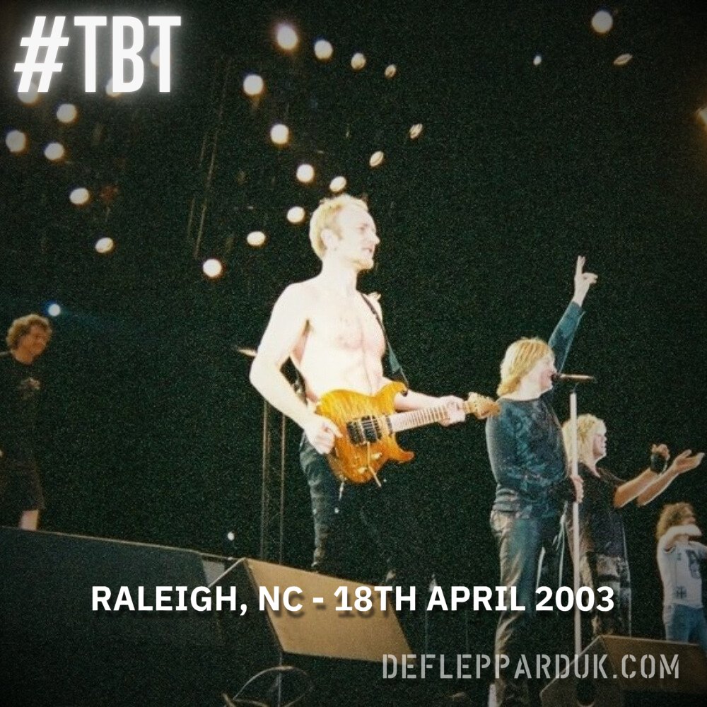 #DefLeppard #Setlist for a show in #Raleigh NC USA 🇺🇸 21 Years Ago on this day in 2003 01 - Let It Go 02 - Another Hit And Run 03 - High 'N' Dry (Saturday Night)... #defleppardx #TBT #JoeElliott #ricksavage #rickallen #philcollen #viviancampbell deflepparduk.com/2003raleigh.ht…