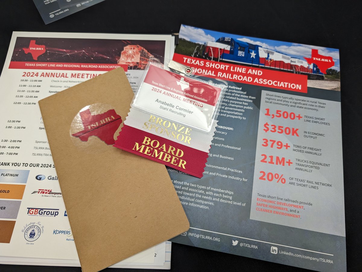 AnabelleCormier's tweet photo. Crazy busy week @txslrra Annual Meeting #THANKYOU Excellent presentations by @txdot #raildivision @USDOTFRA  @mwconsulting  Quick moment to take a selfie @Amtrak 📷Andy Byford #traindaddy 🌟@TXRailAdvocate 🚂@TXRailroads @GoRail 🚂@Brett4WallerCo See you next year!🚂 https://t.co/tP7OrIjWCt