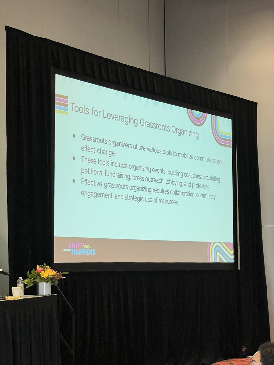 sfdosw's tweet image. Sophia Andary and Shay Franco-Clausen are schooling us on how to build powerful grassroots movements and create lasting change. 💪 #ShiftHappens2024 #OrganizeForChange