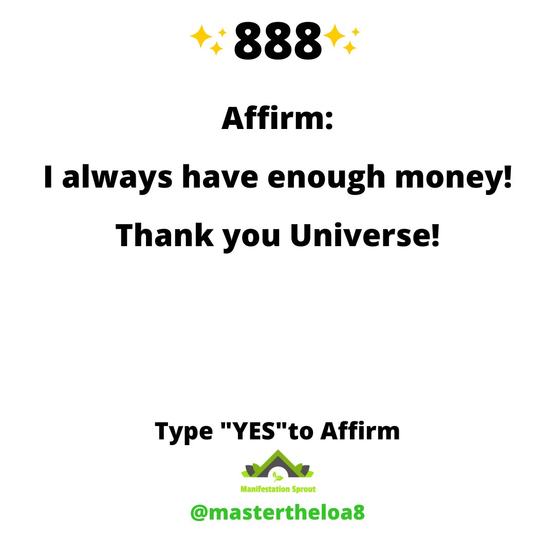 ✨888✨ 

Claim it with gratitude 🙏