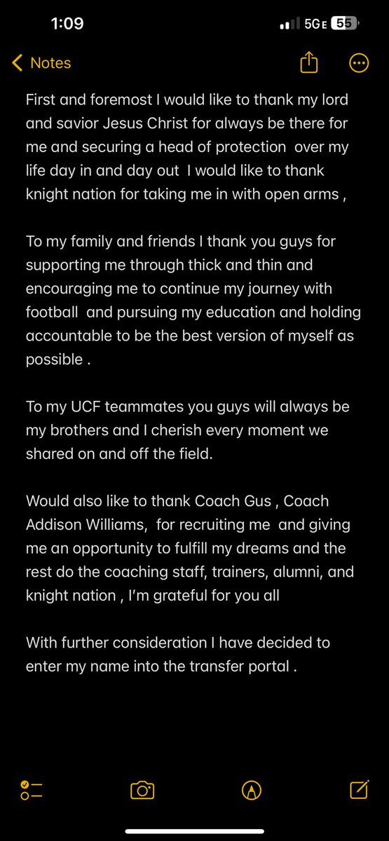 Thank You Knight Nation 🖤