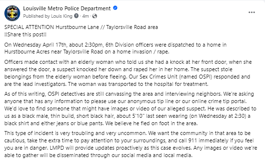 LMPD tweet media