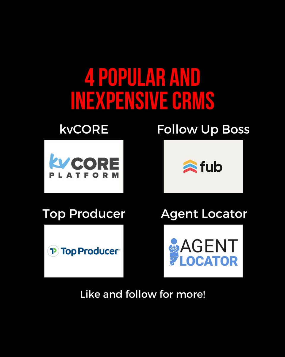 Here are 4 affordable and well-liked CRM platforms to manage your leads, close more sales, and expand your business.

#torontorealtor #torontorealestate #exprealty #exprealtycanada #exprealtyontario #exprealtytoronto #realtortoronto #torontorealestateagent #realestatetoronto