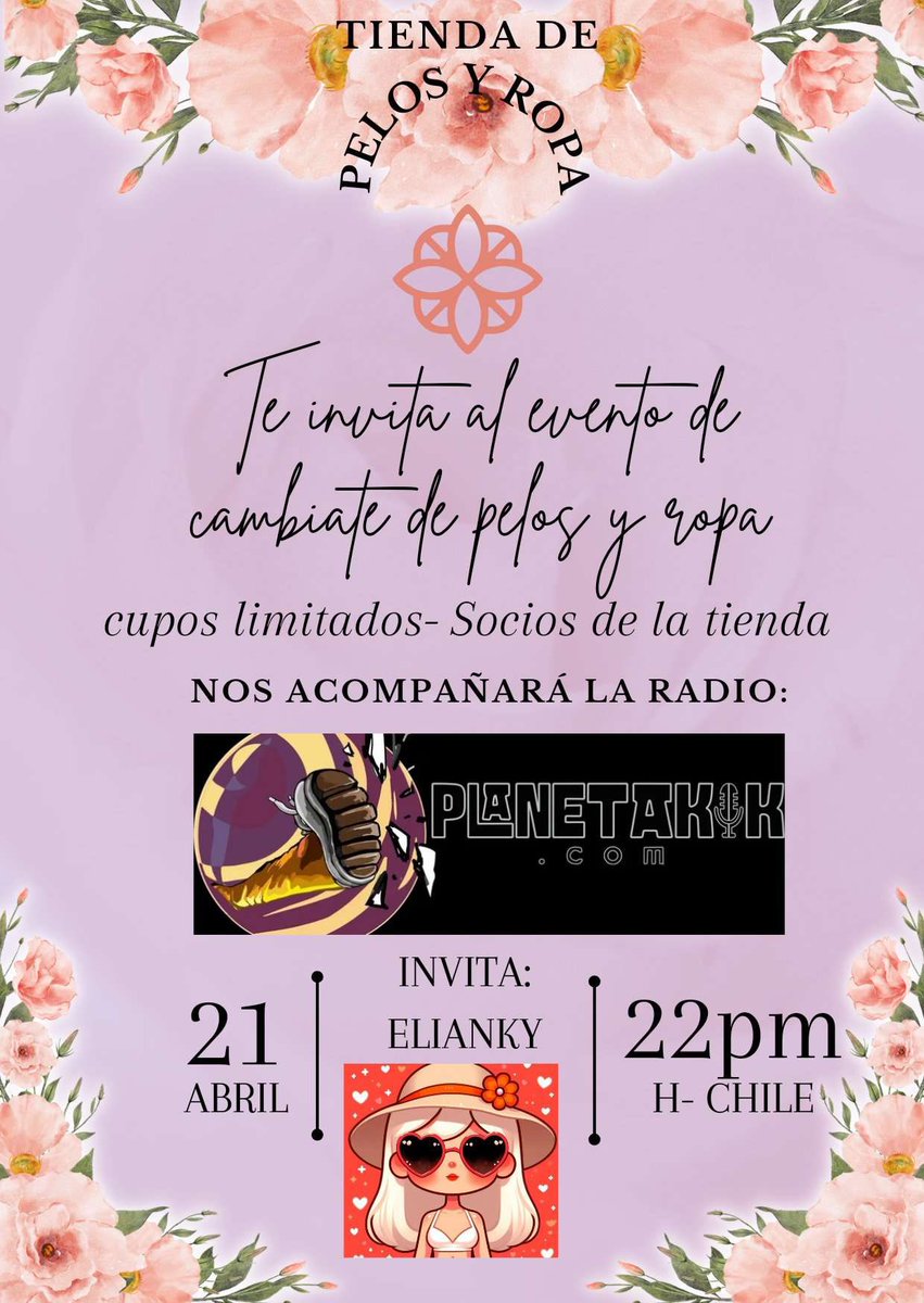 🗣️¡Se acerca un evento DE PELOS!Alienigenas están  invitados este domingo 21 de abril  a “Cámbiate de pelos y ropa” junto a nuestra anfitriona <a href="/elianky1/">Elianky</a> habrá dinámicas con premio para los espectadores y grandes premios para los participantes junto a buena música🎶 ¡Te esperamos!