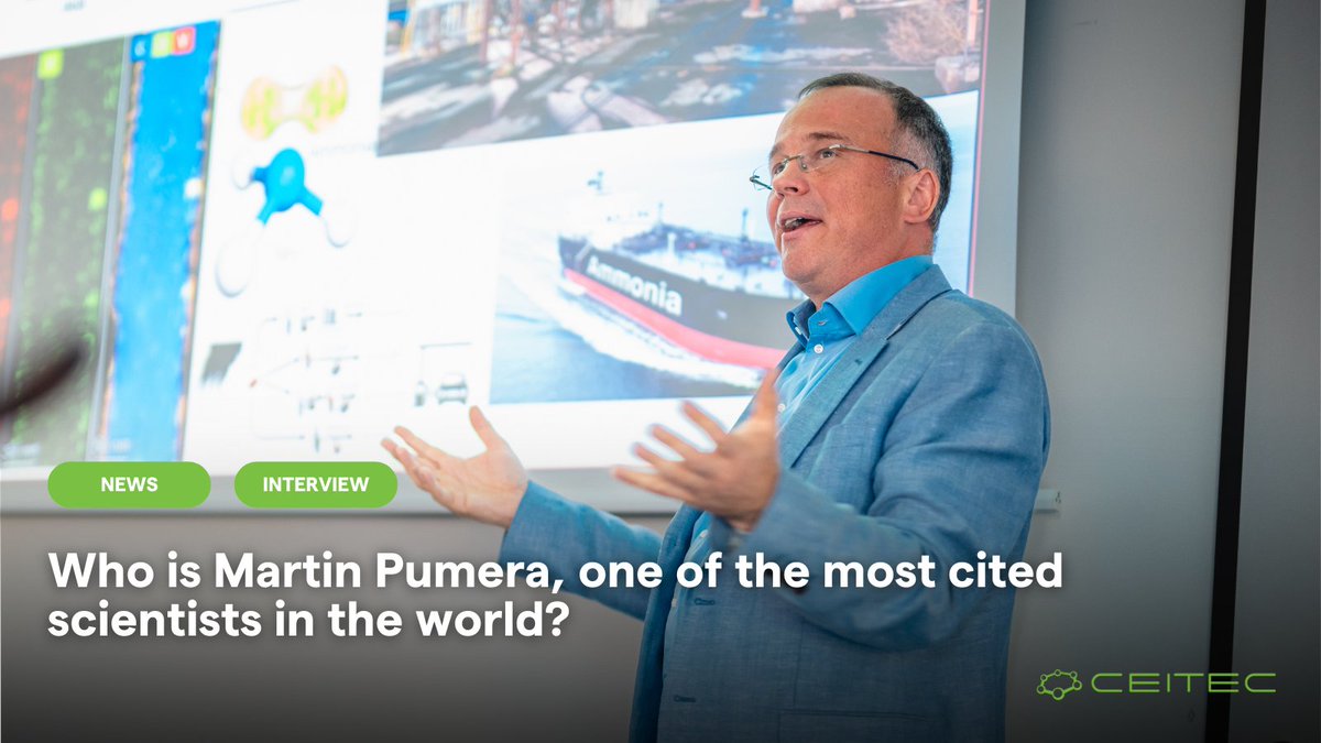 In newly published interview, Martin Pumera talks about connections – both thematic and people connections 🔗 While leading @FutureEnergyLab , Martin's engagements, often international, make @PumeraGroup stretch very far indeed 🌐 Link is below. #CEITECScience @vedavyzkum_cz