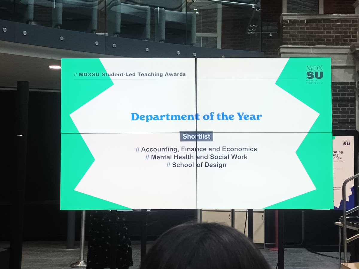 Massive congratulations to our wonderful School of Design, led by the amazing @emmaSPINNA that WON Department of the Year @MiddlesexUni
