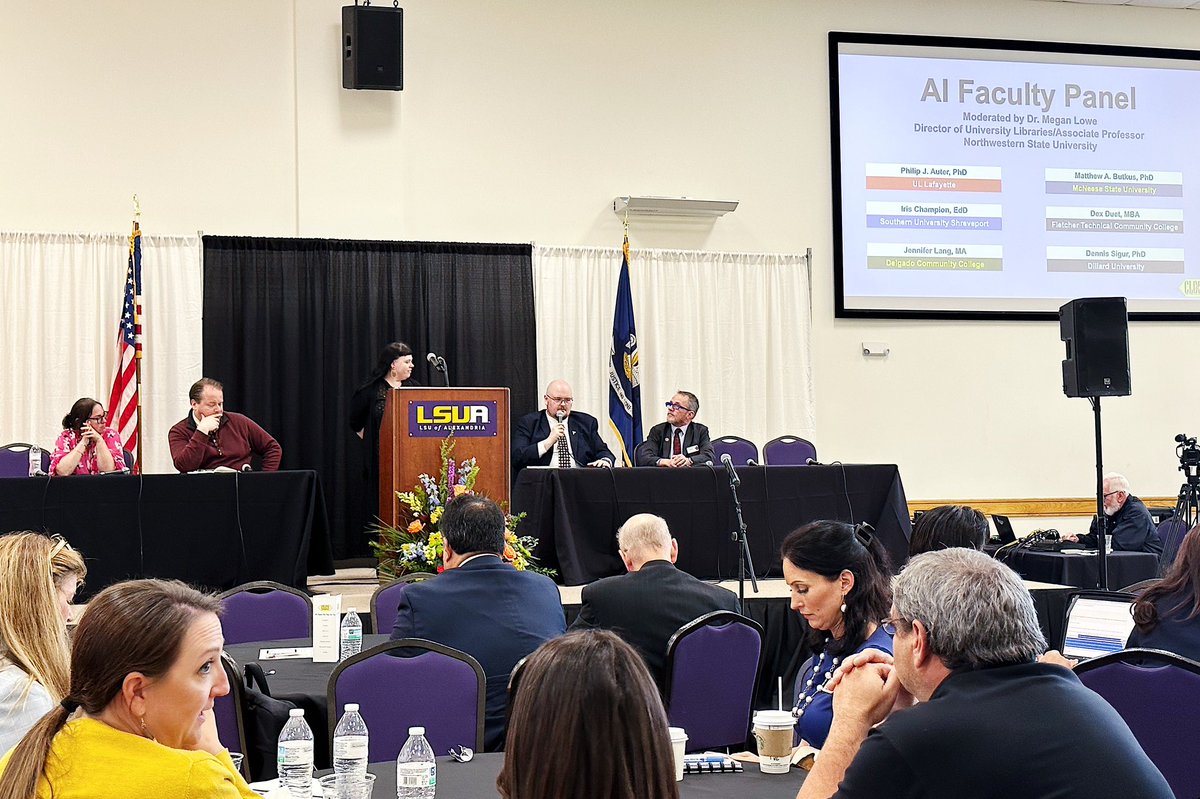 FletcherCollege's tweet photo. Our very own Dex Duet, Tutoring Coordinator, sitting in on today’s AI Faculty Panel at the #CLCU Conference. https://t.co/HLbBfPFo7f