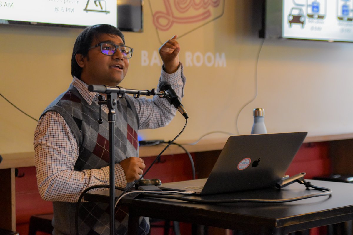 UMDscience's tweet photo. Last night at Science on Tap, @umdcs' Nirupam Roy presented on his decade-long exploration of the security and privacy vulnerabilities of #SmartTechnology.

Read about his recent research on fighting deepfakes and shallowfakes: https://t.co/nhmvrZ9Tnz https://t.co/PcGzfj6gzl