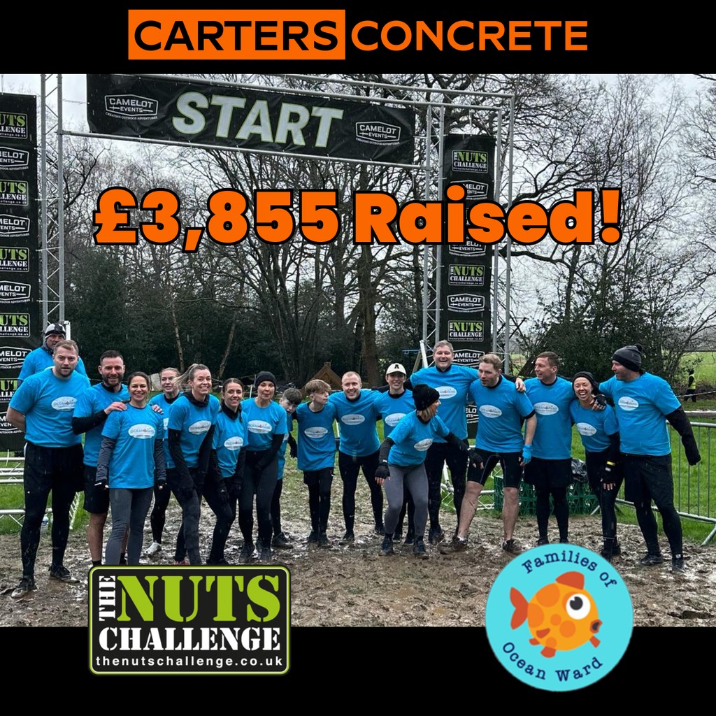 ConcreteCarters's tweet photo. A huge thank you to everybody that helped us smash our fundraising goal of £2,000 for Ocean Ward and a massive round of applause to our friends and family that participated!  We hope to see even more of you there next year! https://t.co/HGga9hSpLt