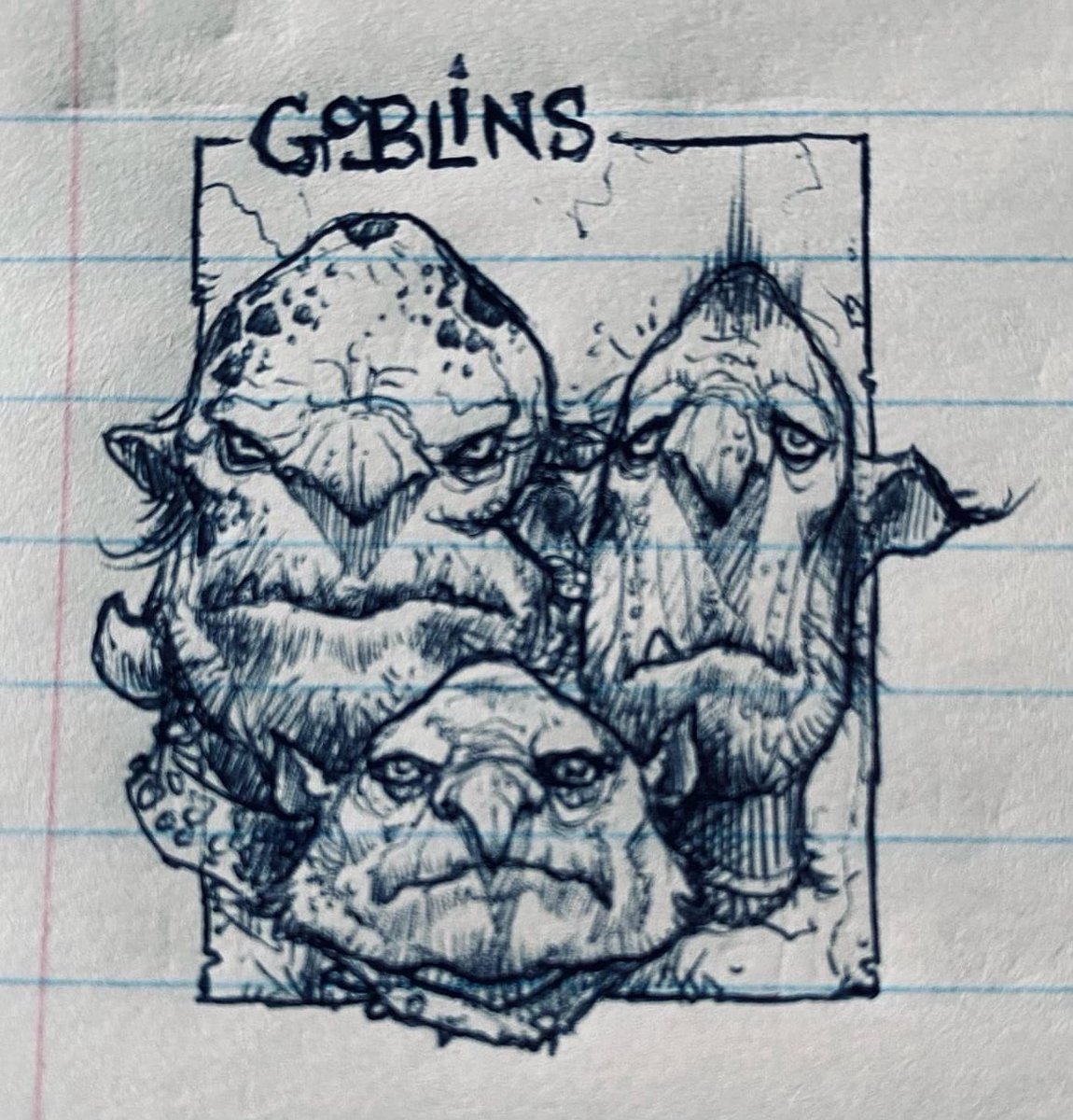 WhittersRichard's tweet photo. Demand that they make me the new WOTC CEO, and I will draw you more goblins and gnomes on lined paper! https://t.co/OngMjHwMO2