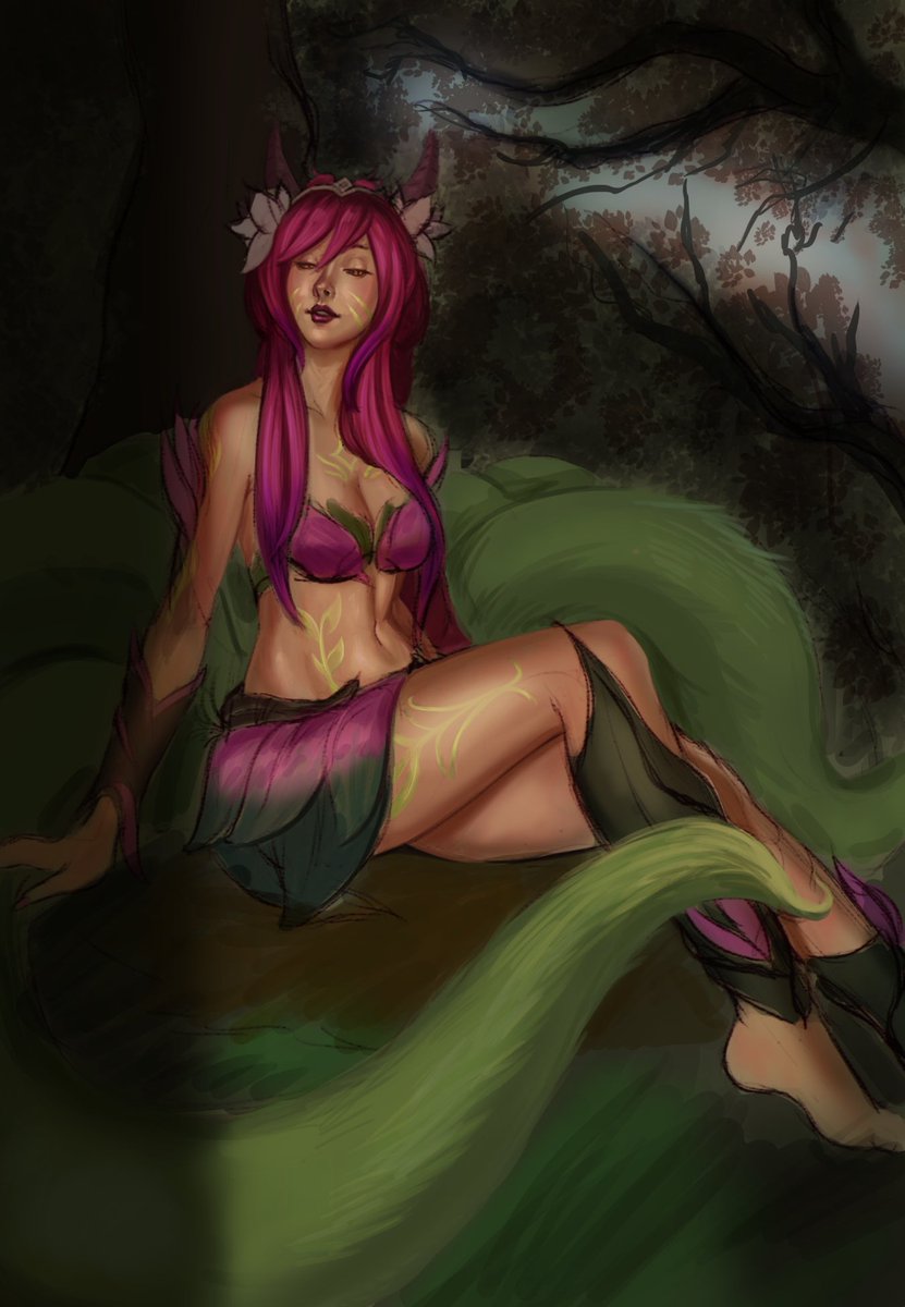 3 hour elderwood ahri study today! #ahri #fanart #leagueoflegends #leagueart #leaguefanart