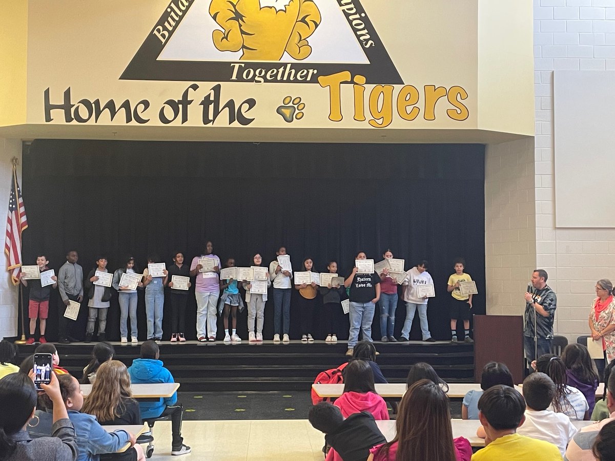 Today was 4th grade 3rd Quarter Awards! Way to go Tigers! (2/2)