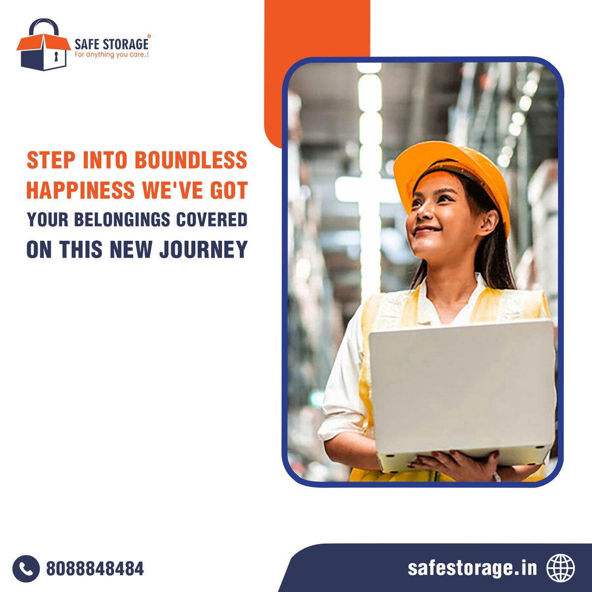 Embark on your new adventure worry-free! SafeStorage: Your trusted companion for all your belongings. 

For more details:
Visit our website -buff.ly/2pK6eaM
Call now: 8088848484
#SafeStorage #StorageFacility #SecureStorage #explore #SpaceSolution #BoundlessHappiness