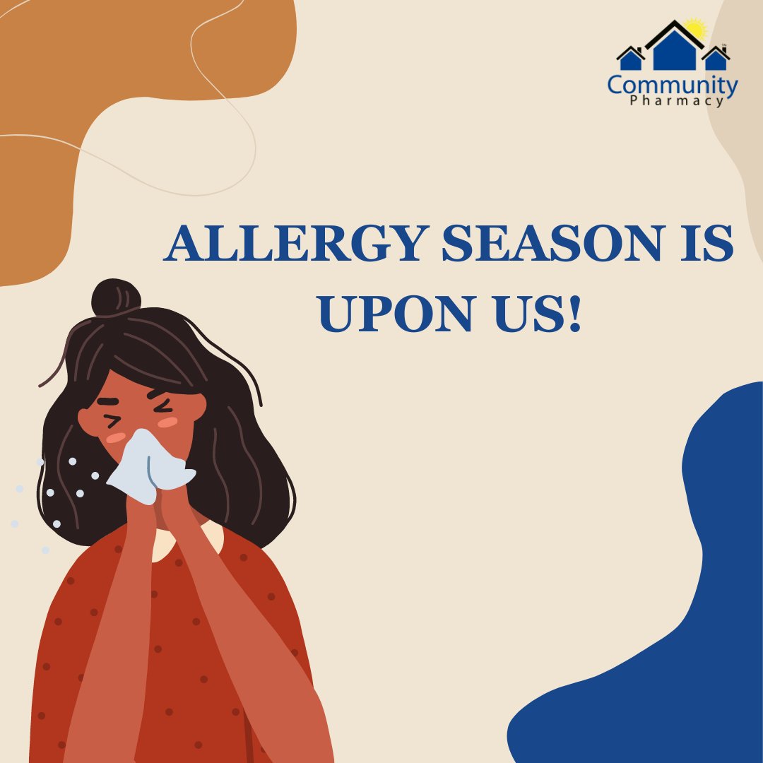 CommunityPharma's tweet photo. Say goodbye to sneezing and congestion, and hello to clearer days ahead. Start your journey towards a breath of fresh air today: Get allergy relief at Community Pharmacy! https://t.co/fd3PiQqDTu