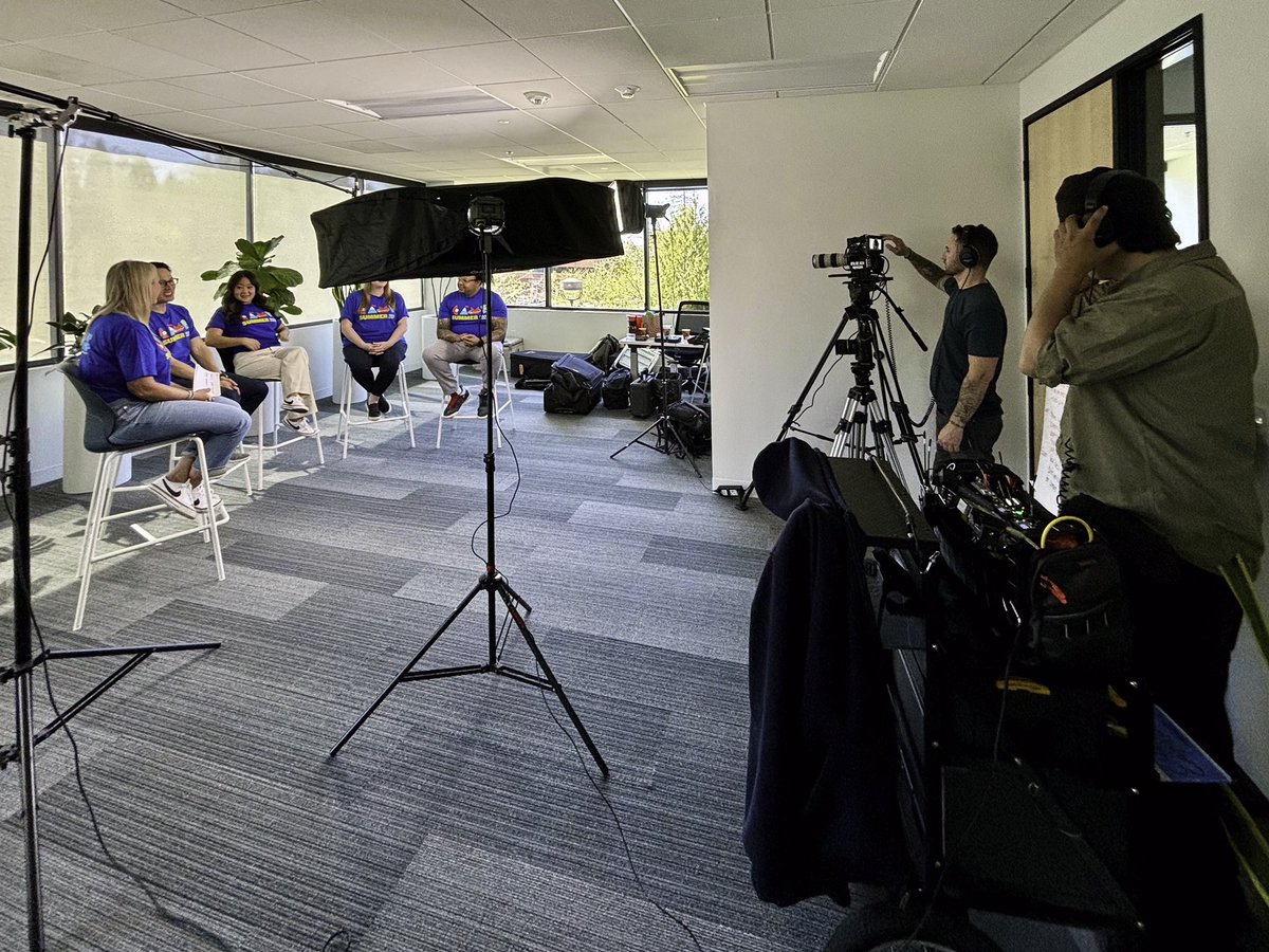 A full team effort for a five-person panel discussion during our video shoot at <a href="/KinderCare/">KinderCare</a> headquarters.