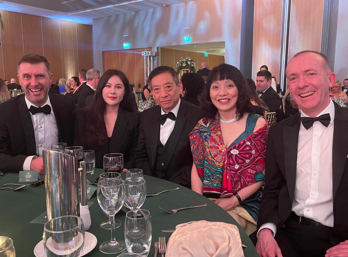 Last night, Charlie, Helen, Mr. Kang, Haili, and Fergal proudly represented The Kingsley and Fota Island Resort at the prestigious Fáilte Ireland Excellence Awards held at Lyrath Estate These awards honour outstanding employers and exemplary workplaces in the tourism sector.