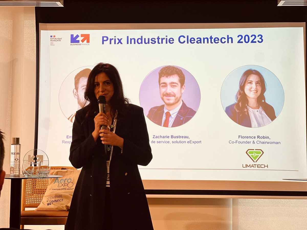 #osezlexport | Les champions de demain au @Raiselab_Paris 🇫🇷🎙️Prix industrie cleantech, @limatech_france : « Après la participation à une mission #Booster en Arabie Saoudite, on espère s’étendre davantage à l’international avec @businessfrance. » #TeamFranceExport 🌍