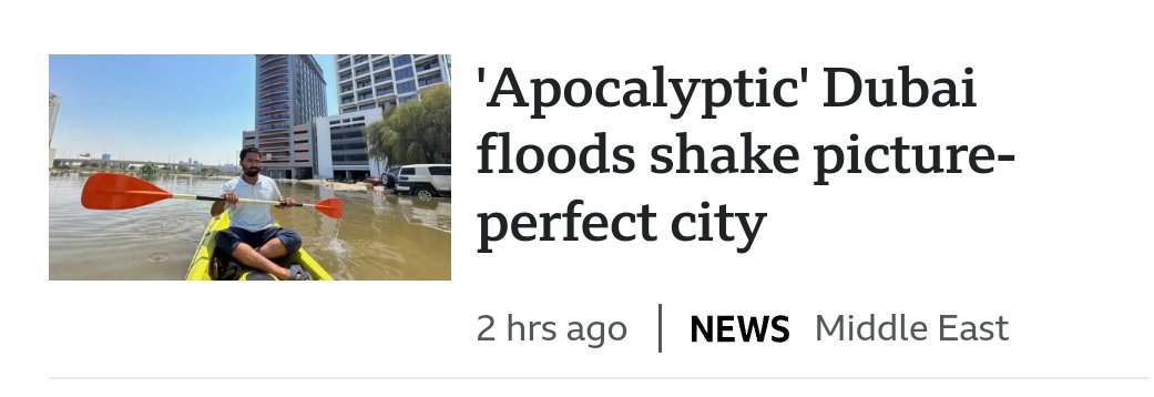 The BBC have a rather odd view of the Apocalypse. Kayaking in warm, smooth, shallow water on a lovely blue-sky day.