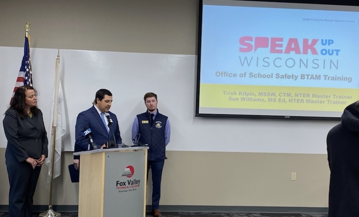 WisDOJ's tweet photo. ICYMI: The Office of School Safety provided Behavioral and Threat Assessment Management training in Appleton, Wisconsin, ahead of the 25th Anniversary of Columbine.

Tap for insights: https://t.co/UroiIhh9vZ

#WiscOSS #SUSOWI https://t.co/CVkq8oKiDc