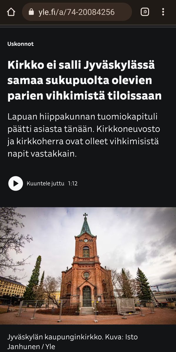 Välillä positiivisiakin uutisia. Kun Lapualta käsketään niin Jyväskylässä totellaan. 

Jyväskylä, joka on Helsinkiäkin rankempi homocity on laitettu kuriin.