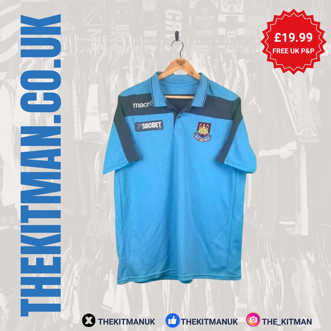 West Ham United Polo Shirt (XL) 🛒 Shop Now thekitman.co.uk/product/west-h… #TheKitman 👕 #WestHam #WestHamUnited #WHU #WHUFC