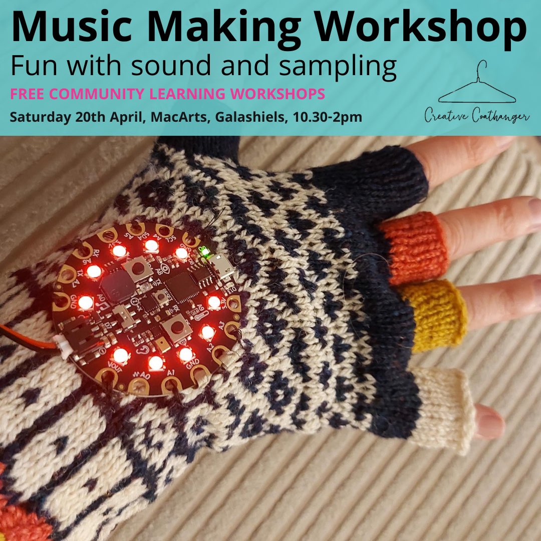 Creative Coathanger (@coatcreative) on Twitter photo Like A Glove! 🧤
Book the last 🎟️ to get hands-on with #music making in our free workshop <a href="/macartstrust/">Mac-Arts Centre</a> #Galashiels, 10:30-14:00, Sat 20/04/2024.
eventbrite.co.uk/e/music-making… Like A Glove! 🧤
Book the last 🎟️ to get hands-on with #music making in our free workshop <a href="/macartstrust/">Mac-Arts Centre</a> #Galashiels, 10:30-14:00, Sat 20/04/2024.
eventbrite.co.uk/e/music-making…
