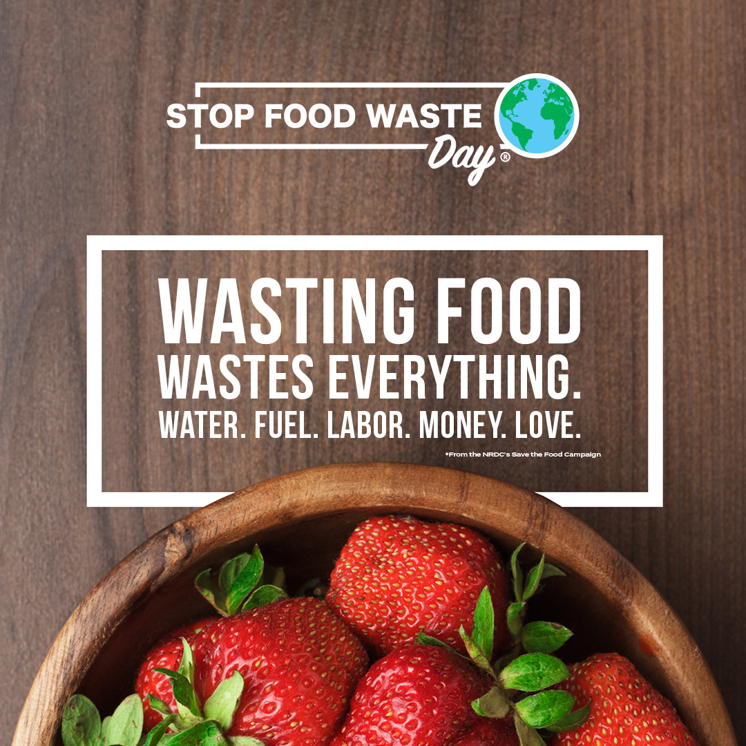 When we waste food we also waste so many valuable resources. Join the fight against food waste on April 24, 2024 for Stop Food Waste Day. Follow all the action @stop_food_waste_day and using #StopFoodWasteDay.  Learn more at stopfoodwasteday.com