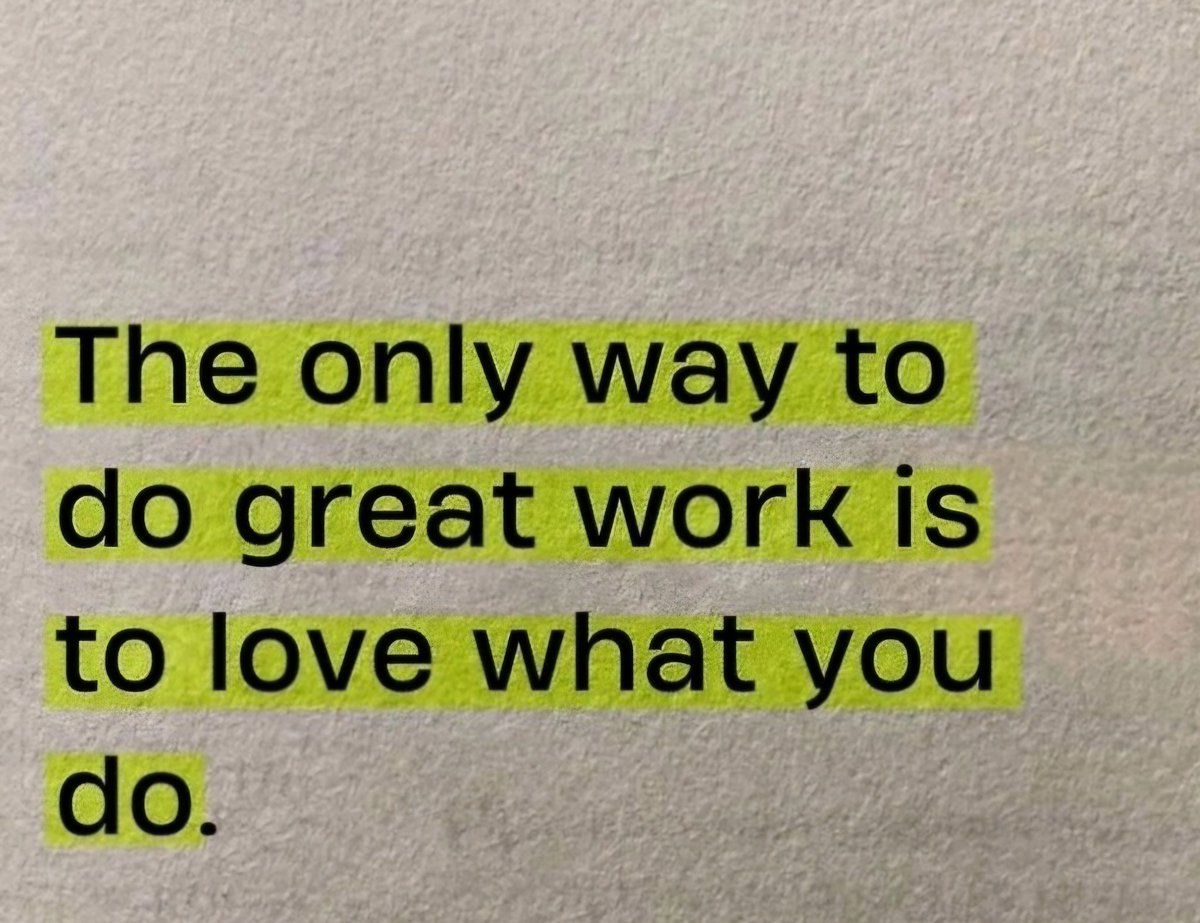 Passion fuels greatness. Loving what you do is the key to creating exceptional work. #Passion #GreatWork #LoveWhatYouDo #SuccessMindset #Motivation #CareerGoals 💼✨