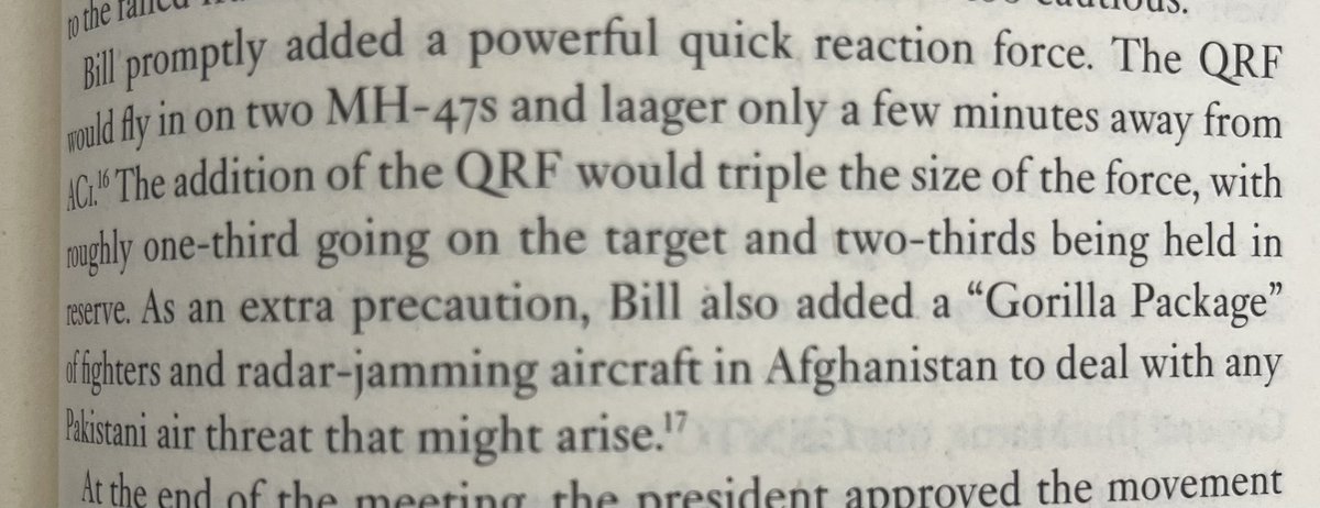 Lots of ways that the Abbottabad raid could have gone very badly. Here Mike Vickers is discussing US contingency plans for Pakistan Air Force interference with the post-mission exfiltration.