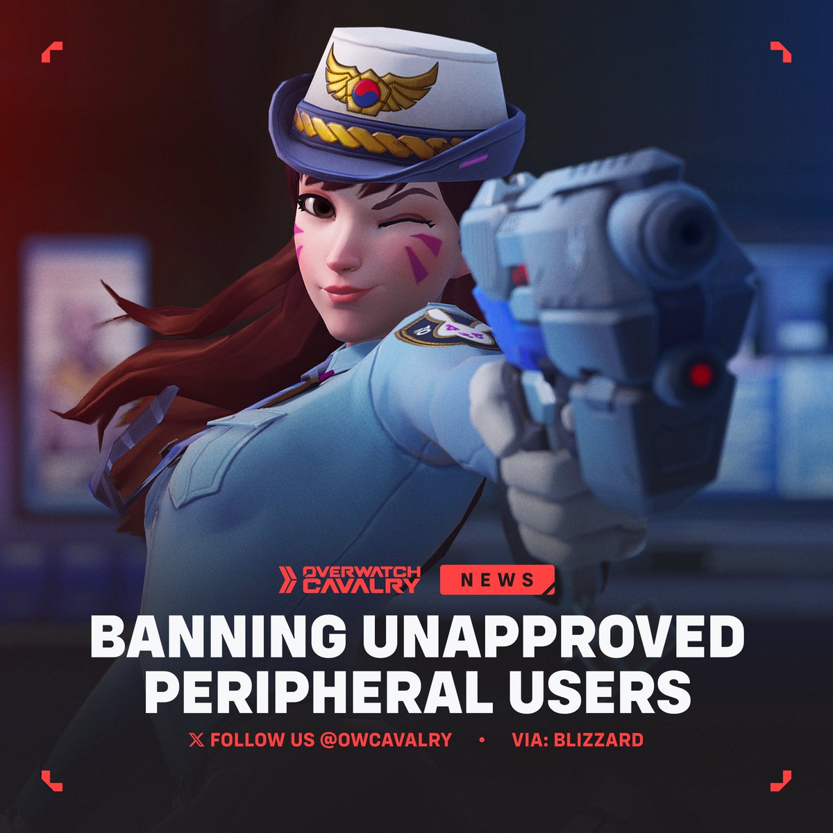 Banning unapproved peripheral users in #Overwatch2 🚨

In the coming weeks, those who abuse Mouse and Keyboard on consoles will be permanently banned. Blizzard are targeting high-ranked players who have been reported for ximming, backed by their own data.