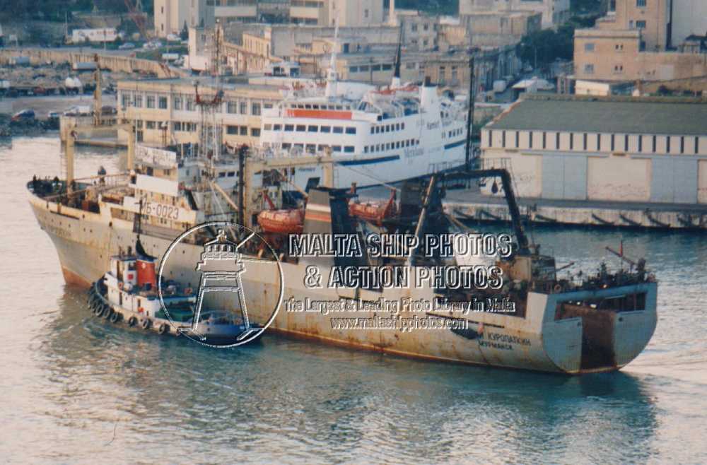 #Polishbuilt and #Russianowned #klondyker #NIKOLAY_KUROPATKIN #entering #grandharbourmalta - 26.04.2002  - maltashipphotos.com - NO PHOTOS can be used or manipulated without our permission