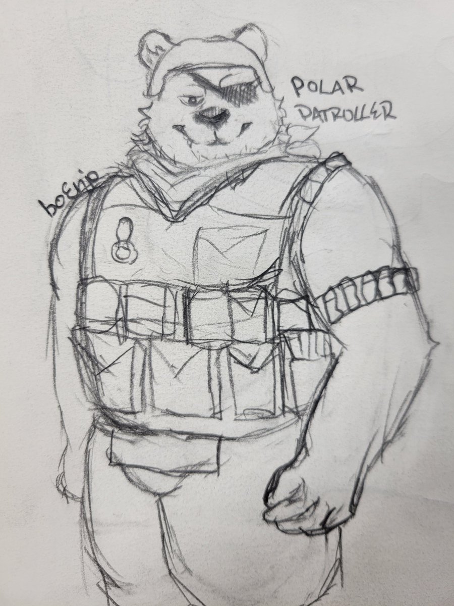 Polar Patroller doodle in class 🙏🏾