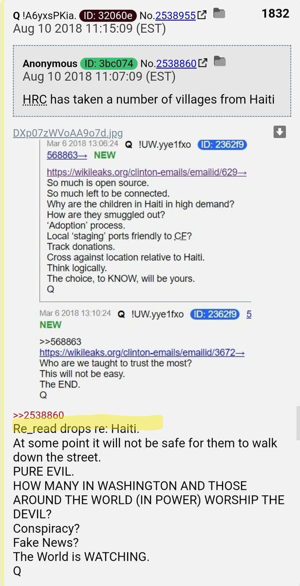 Speaking of Haiti.... Seems we are getting close to some big booms on this. Perhaps some whistleblower(s) coming forward soon?