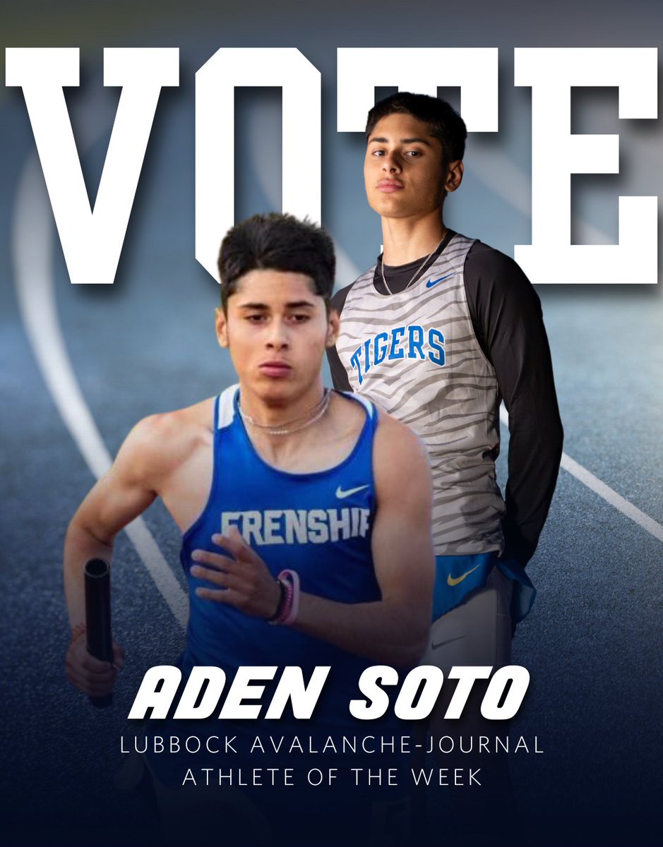 Hey Tigers! We need your VOTES!💥 Rylee Sanders and Aden Soto with @FrenshipTrack have been nominated for the Lubbock Avalanche-Journal's Athlete of the Week! 💪 Click here to VOTE ➡️ lubbockonline.com/story/sports/h… 📸Photos by: Camden Reese & HUB City Preps