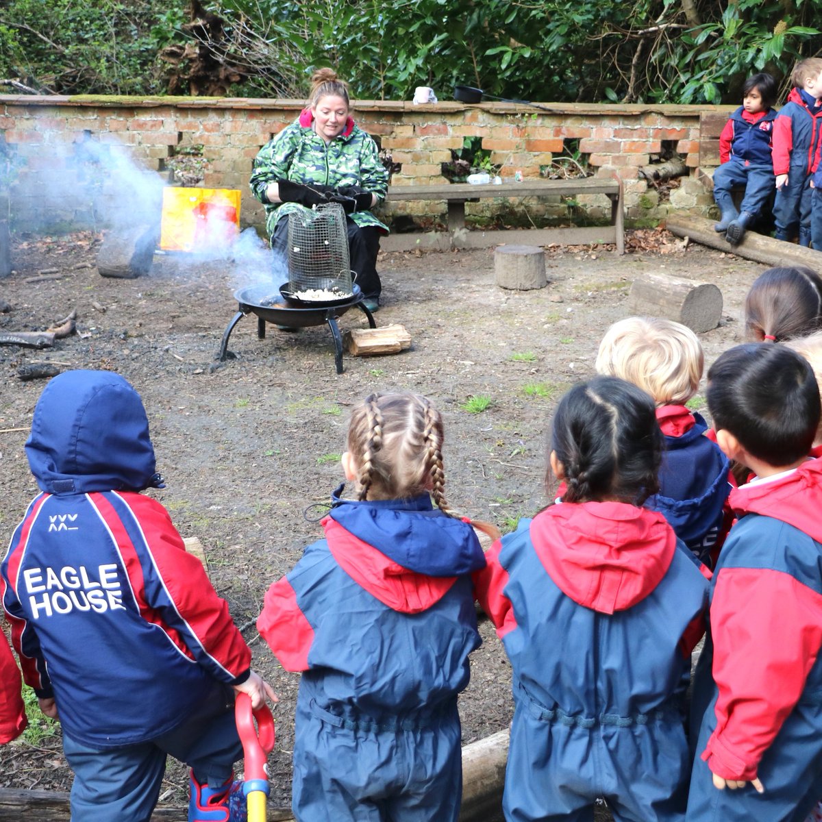 The sun shone for popcorn in the Secret Garden! #outdoorclassroom #outdoorlearning #earlyyears #nursery #reception