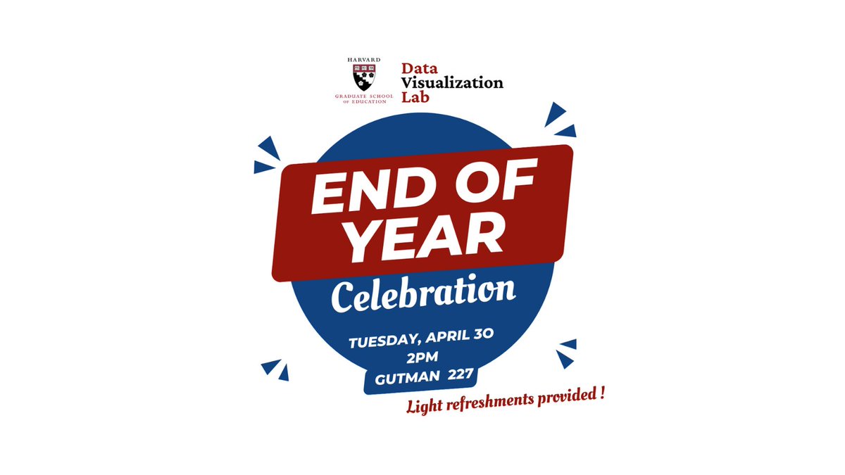 Come celebrate the inaugural year of the Gutman Library’s Data & Visualization Lab. We will talk about the future of the lab and look ahead to the 2024/25 school year as well as recap this past year. Light refreshments provided! 

#HGSE